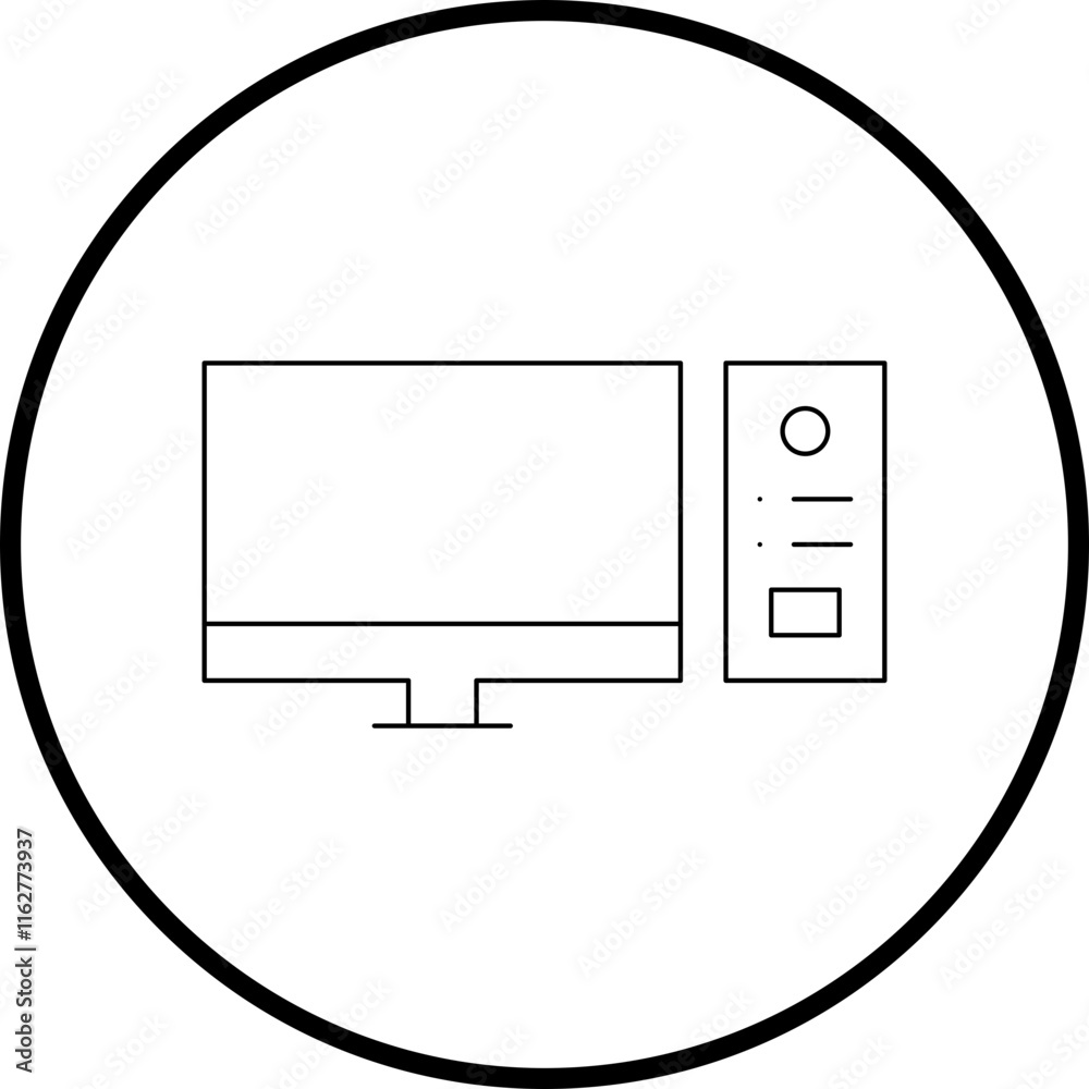 Computer icon single vector illustration Computer icon single vector illustration