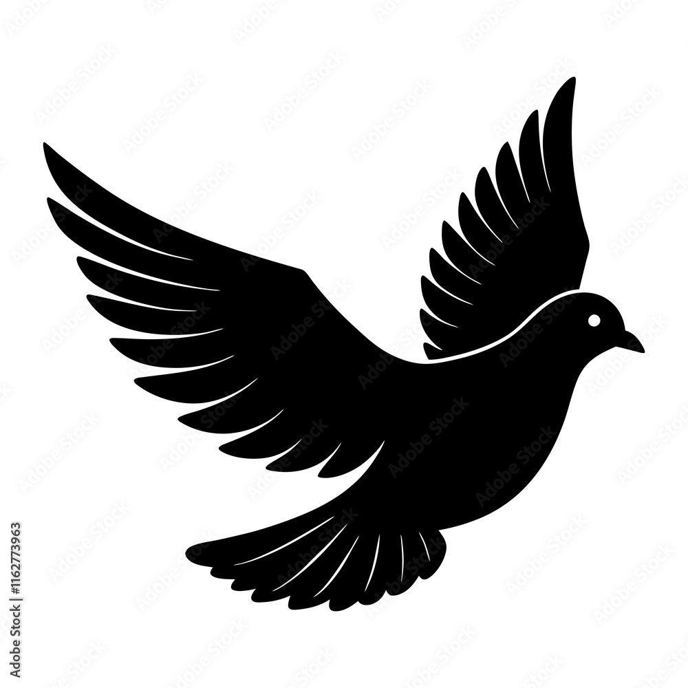 Fototapeta premium Dove Silhouette vector silhouette