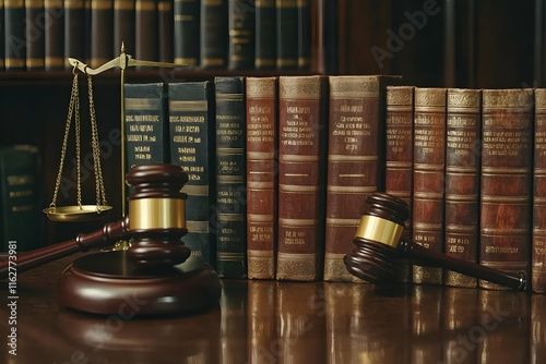 Law books and a gavel on a desk highlighting education and legal principles