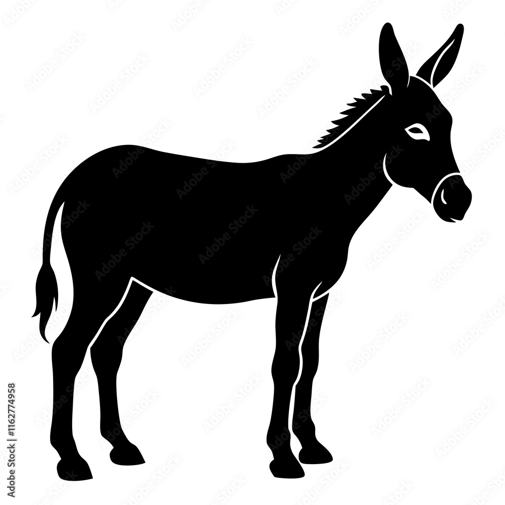 Donkey Silhouette vector silhouette Donkey Silhouette vector silhouette