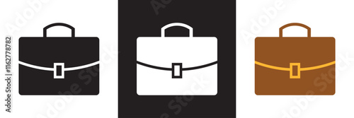 Briefcase icon. Vector illustration. isolated on white and black background. EPS 10 