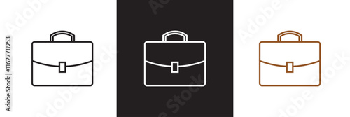 Briefcase icon. Vector illustration. isolated on white and black background. EPS 10 