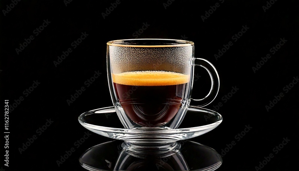 Fototapeta premium Cup Of Coffee in front of a black background