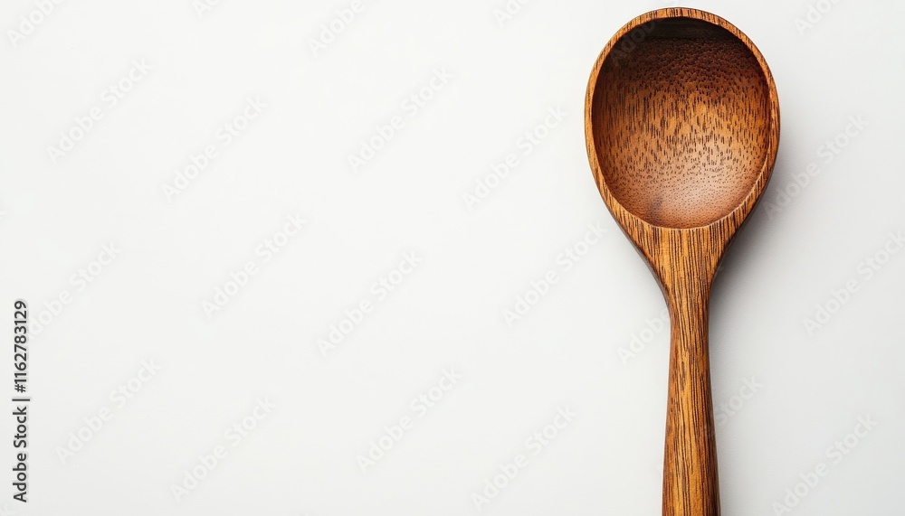 A close-up view of a wooden spoon on a clean, white background, highlighting its rustic charm and craftsmanship. A close-up view of a wooden spoon on a clean, white background, highlighting its rustic charm and craftsmanship.