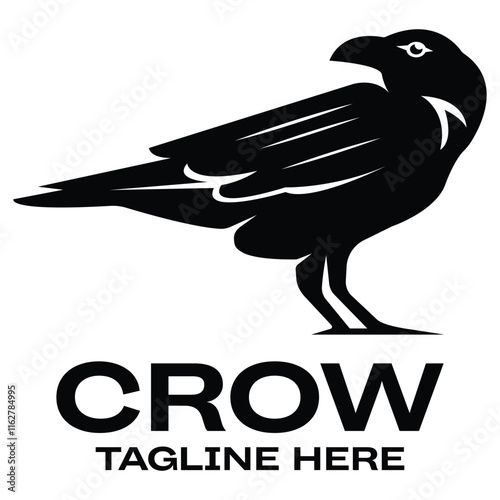 RAVEN LOGO DESIGN, BIRD, IMAGE, BLACK, COMMON, INSPIRATION