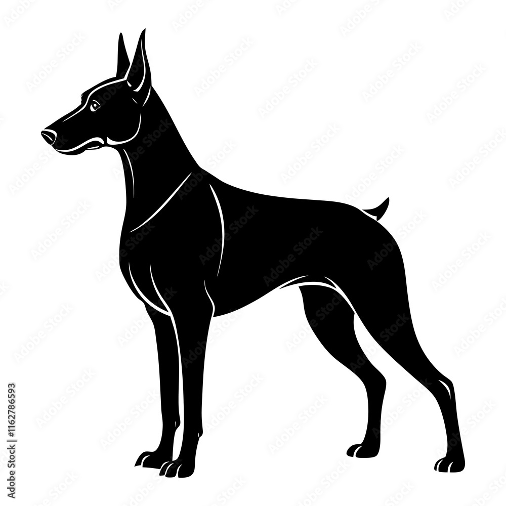 Doberman Silhouette vector silhouette Doberman Silhouette vector silhouette