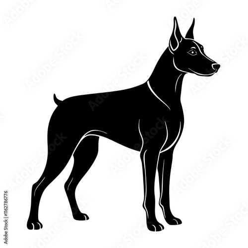 Doberman Silhouette vector silhouette