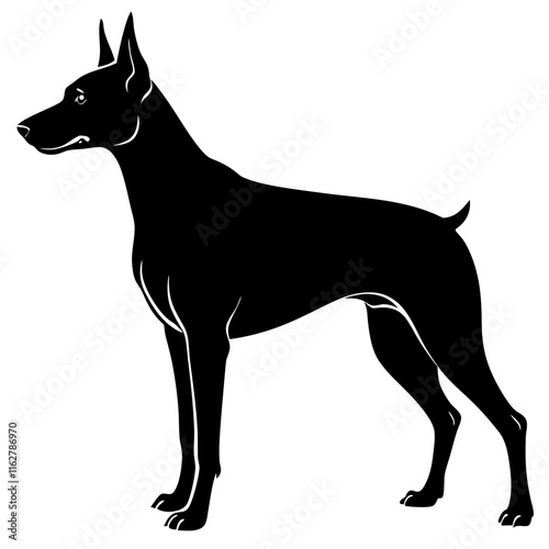 Doberman Silhouette vector silhouette