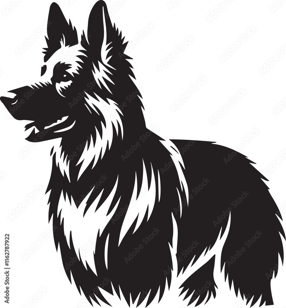 Fototapeta premium Black and white dog