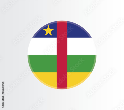 Central Africian Republic country flag concept with grunge design suitable for a logo icon design	 photo