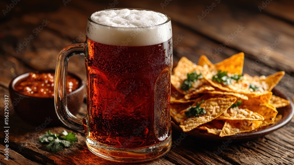 Delicious Beer and Nachos for Sharing Delicious Beer and Nachos for Sharing