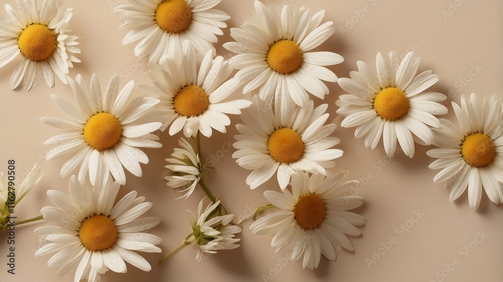 Fototapeta premium daisies on white