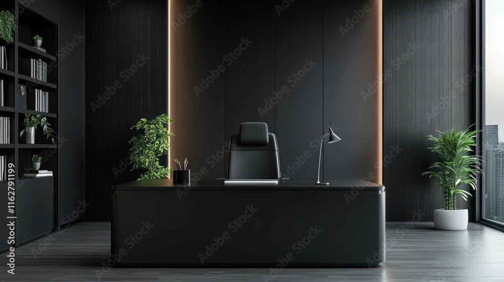 Modern Dark Executive Office Interior Design Modern Dark Executive Office Interior Design