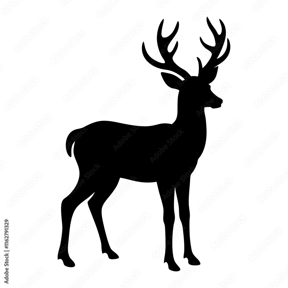 Obraz premium Deer Silhouette vector silhouette
