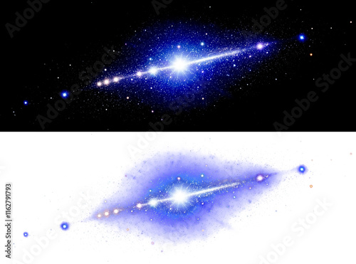 Galaxy shimmering in the cosmos stars and stardust glitter