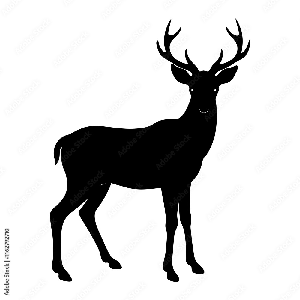 Obraz premium Deer Silhouette vector silhouette