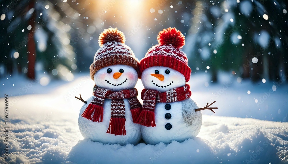 Obraz premium Snowman Couple