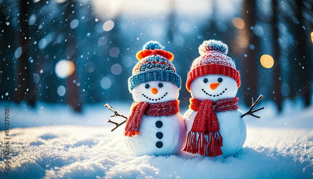 Obraz premium Snowman Couple