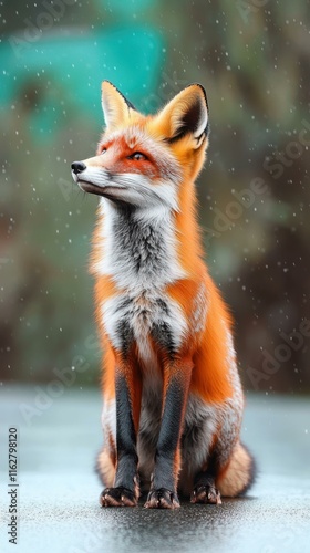 Nature-inspired visuals lone fox prowling silently
