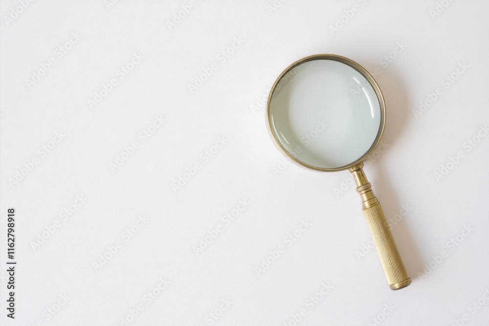 A close-up shot of a magnifying glass on a table, ideal for use in educational or scientific contexts