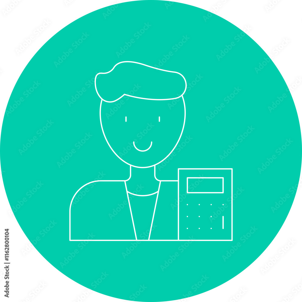Accountant icon single vector illustration Accountant icon single vector illustration