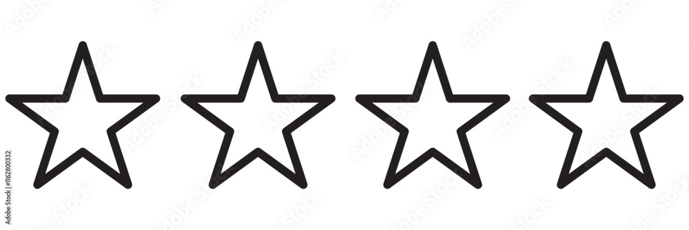Four star rating. Product review flat icon for apps and websites. Four star rating. Product review flat icon for apps and websites.