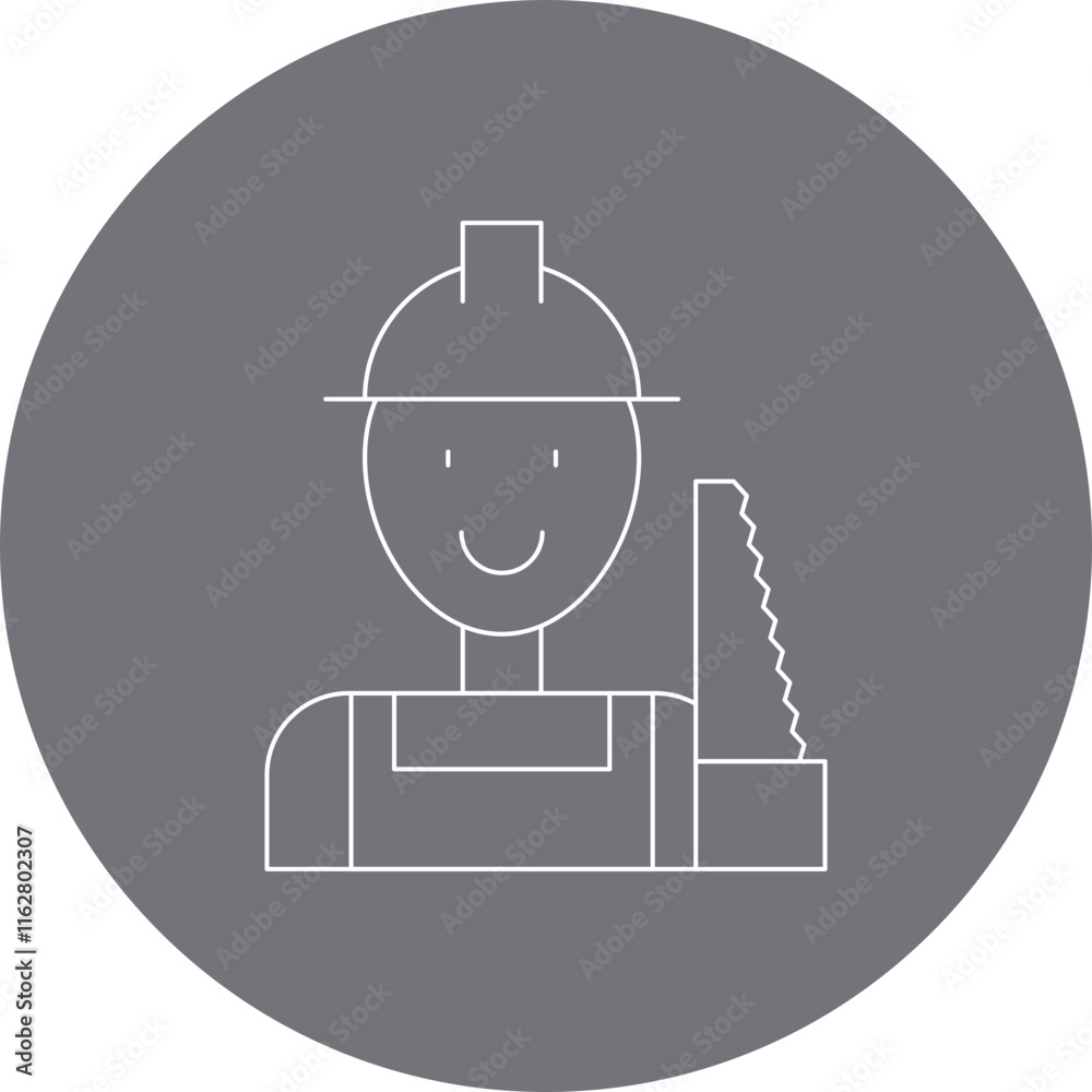 Carpenter icon single vector illustration Carpenter icon single vector illustration