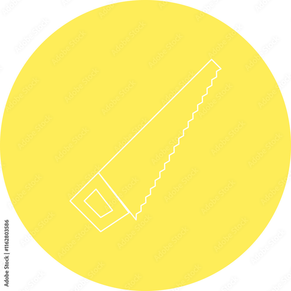 Handsaw icon single vector illustration Handsaw icon single vector illustration