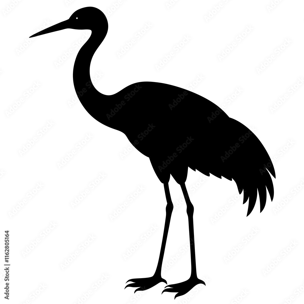Obraz premium Crane Silhouette vector silhouette