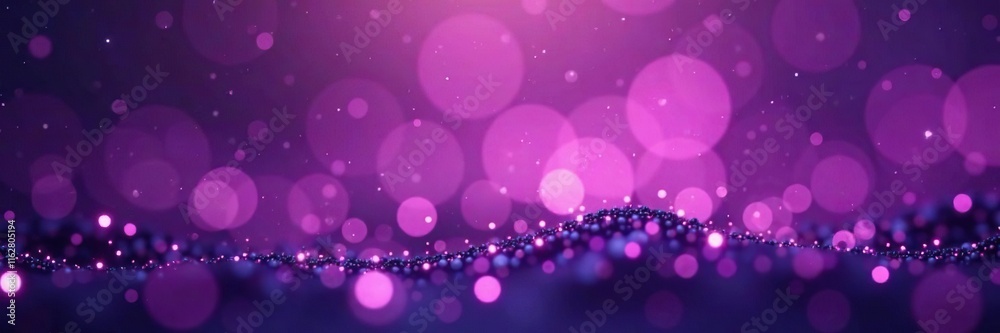 Bokeh effect with purple glitters and shimmering silver dots in a defocused scene, blurry, purple Bokeh effect with purple glitters and shimmering silver dots in a defocused scene, blurry, purple