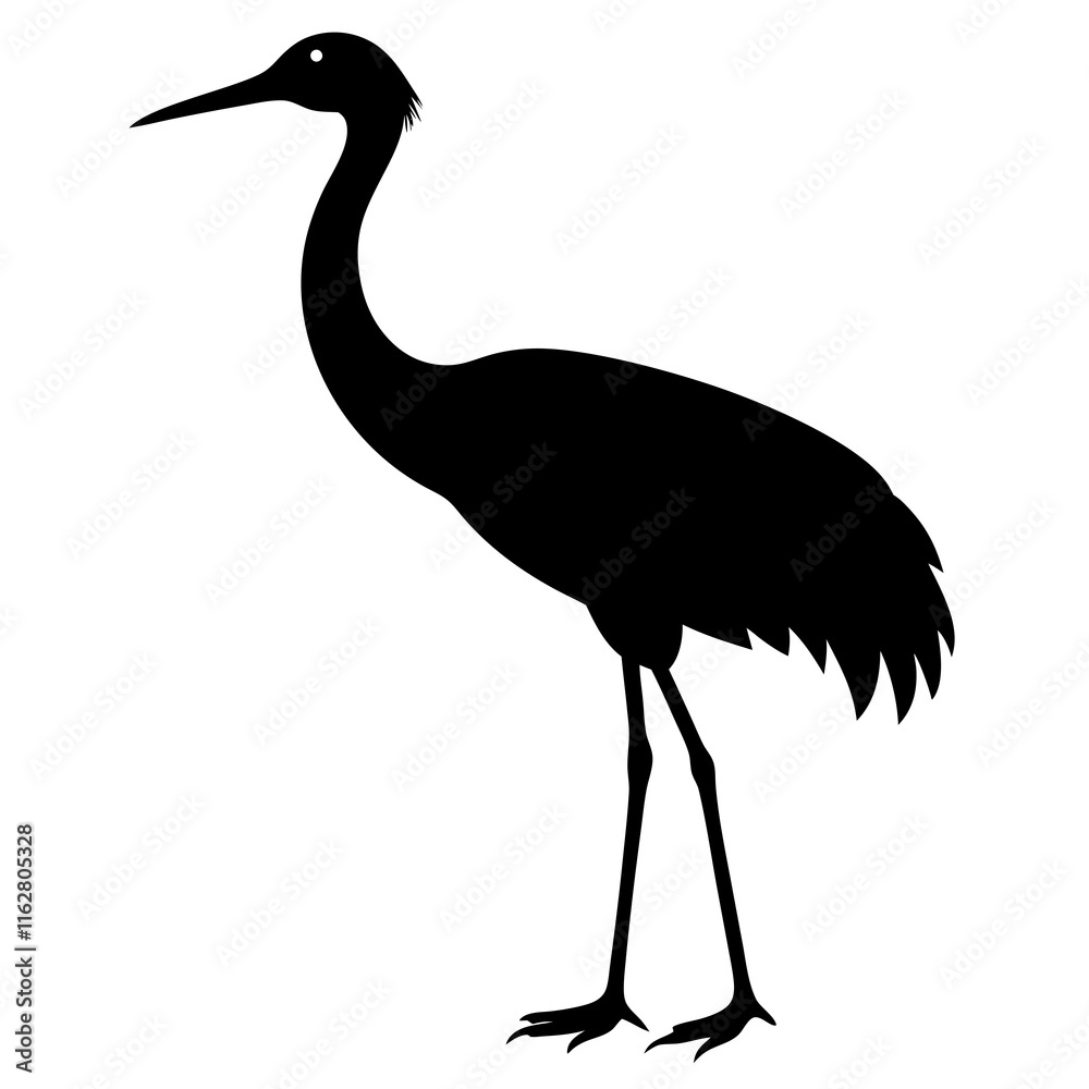 Fototapeta premium Crane Silhouette vector silhouette