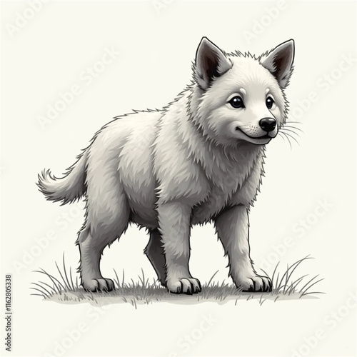 puppy on white