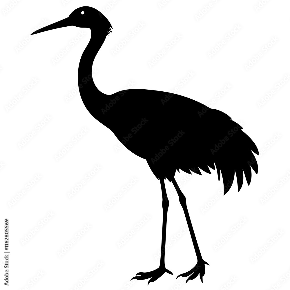 Obraz premium Crane Silhouette vector silhouette