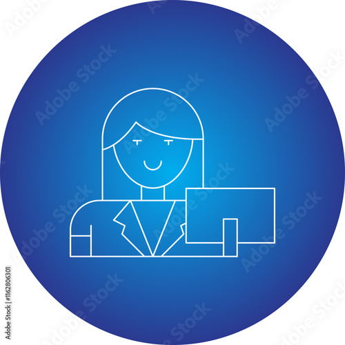 Cashier icon single vector illustration