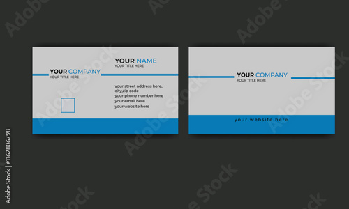 simple minimal corporate besiness card design photo