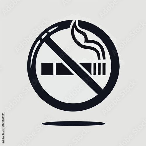 No smoking sign on white background icon vector on a white background