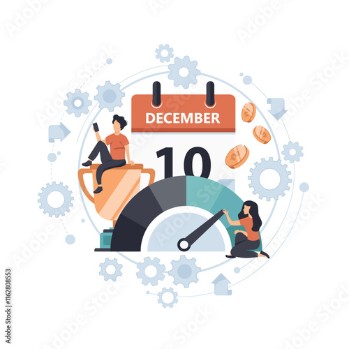 Cost optimization concept. Idea of financial and marketing strategy. Cost and income balance. Spending and cost reduction, while maximizing business value. Isolated flat illustration vector