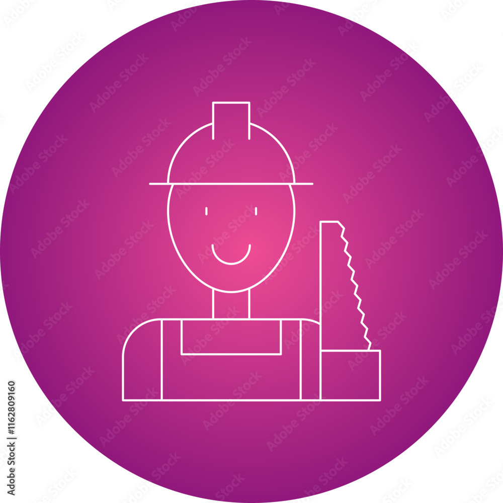 Carpenter icon single vector illustration Carpenter icon single vector illustration