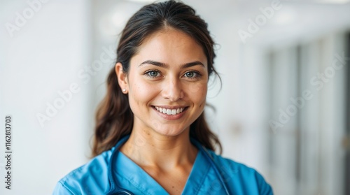  nurse, portrait, black and white, stethoscope, smiling, retro, classic, professional, medical, healthcare, vintage, uniform, kind, caring, compassionate, doctor, woman, friendly, confident, professio photo