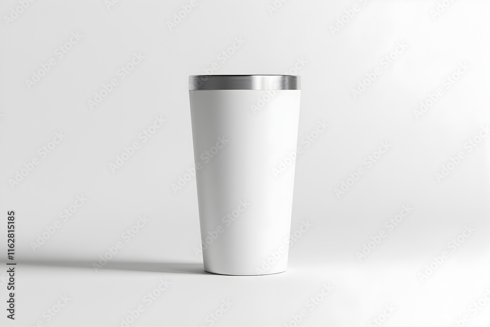 Minimalist White Metal Tumbler for Modern Design Minimalist White Metal Tumbler for Modern Design