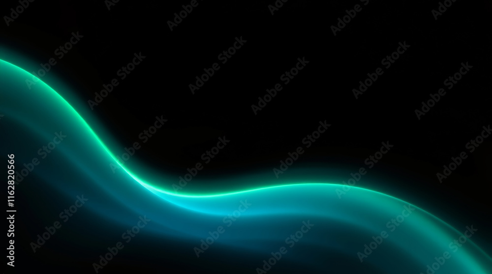 Abstract light wave flowing on black background Abstract light wave flowing on black background