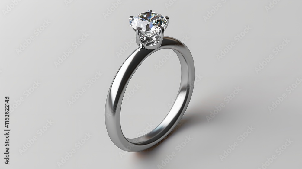 Fine Diamond Solitaire Ring, Generative Ai. Fine Diamond Solitaire Ring, Generative Ai.