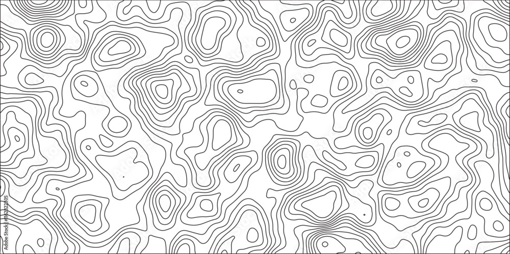 topographic wavy pattern design with White background. Imitation of a geographical map shades. Geographic line map with elevation assignments. Topographic map and landscape terrain texture grid. topographic wavy pattern design with White background. Imitation of a geographical map shades. Geographic line map with elevation assignments. Topographic map and landscape terrain texture grid.