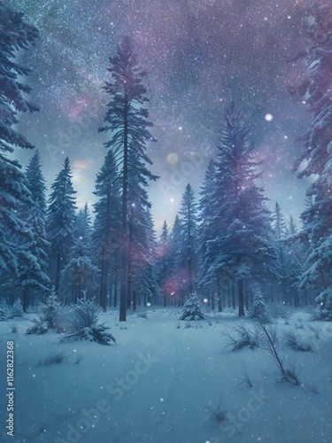 winter landscape with trees