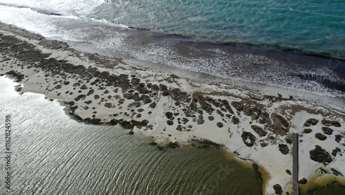 plages de mari Ermi et Arutas près d'Oristano en Sardaigne Italie photo