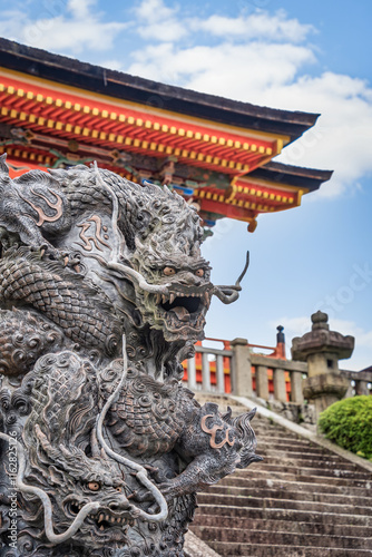 Wallpaper Mural Shoun Seiryu dragon sculpture at the base of Nishimon temple inside Kiyomizu-dera complex, in Kyoto. Torontodigital.ca