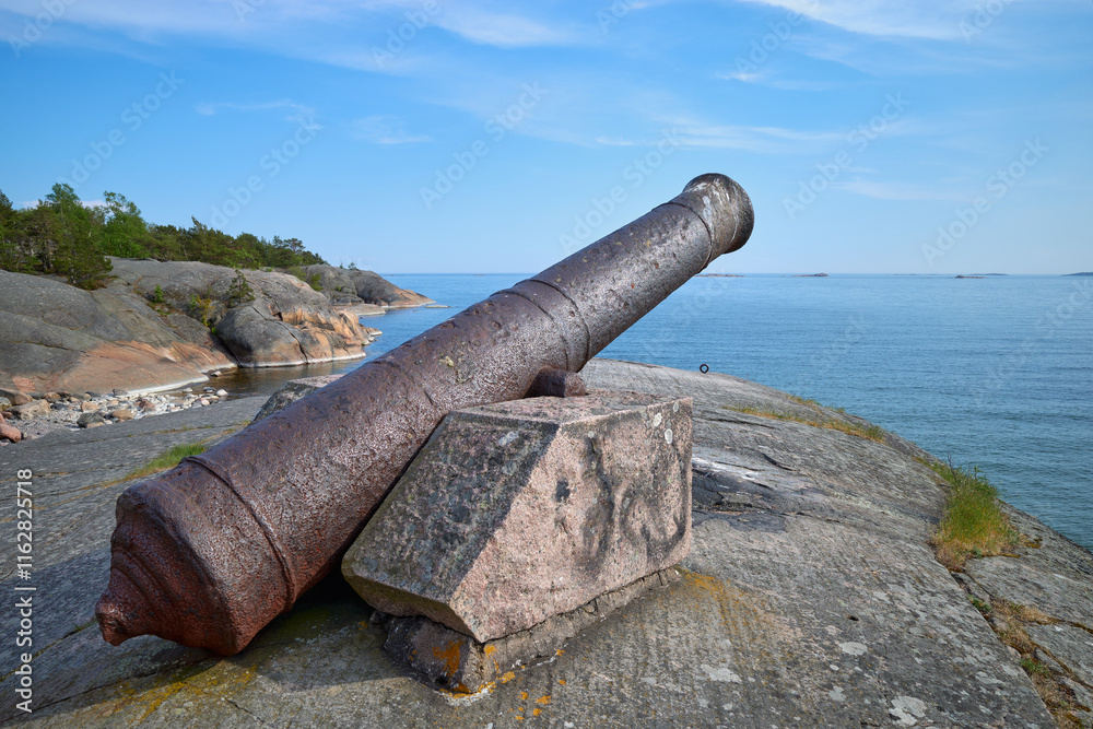 The coast of the Hanko Peninsula and the Gulf of Finland of the Baltic Sea in summer. The coast of the Hanko Peninsula and the Gulf of Finland of the Baltic Sea in summer.