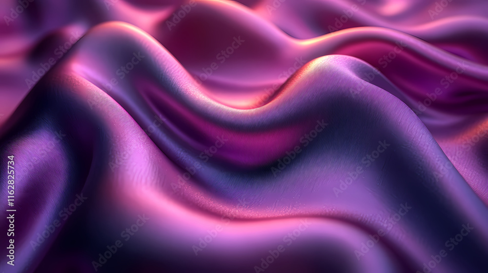 Fototapeta premium Luxurious Royal Purple Silk Fabric with Rich Texture and Subtle Highlights