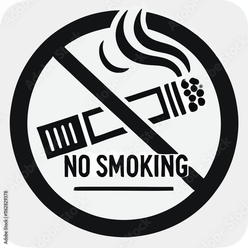 No smoking sign on white background icon vector on a white background