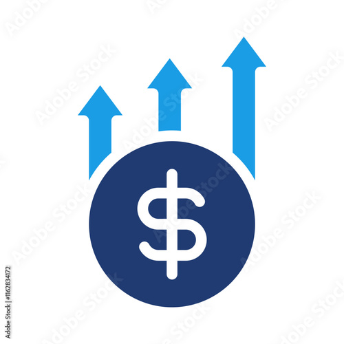 Growth Blue Color Icon